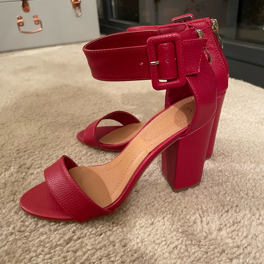 Catherine Malandrino Red Heel Sandals
